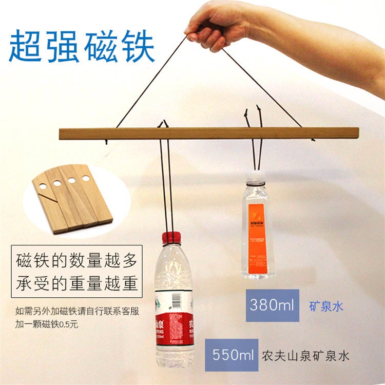 Solid Wood Magnet Hanging Picture Clip Diy Flat Rod Screw Hanging Picture Rod Calligraphy And Painting Framed Po Frame Core Clip Poster Hanging Picture Scroll - Image 5