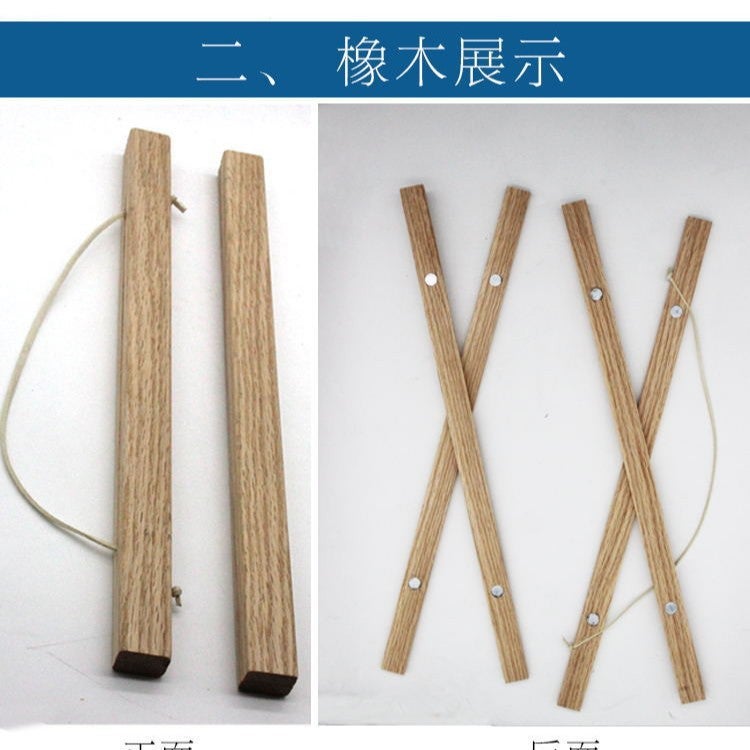 Solid Wood Magnet Hanging Picture Clip Diy Flat Rod Screw Hanging Picture Rod Calligraphy And Painting Framed Po Frame Core Clip Poster Hanging Picture Scroll - Image 1