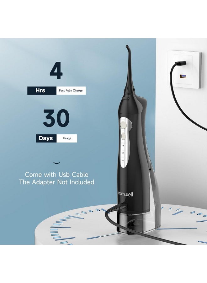 Mornwell Water Flosser, Mornwell Water Flossers for Teeth - 330ML Tank USB Rechargeable Dental Flosser, IPX7 Waterproof 3 Modes & 4 Jet Tips Portable Dental Oral Irrigator,Professional Water Flosser  - Image 3