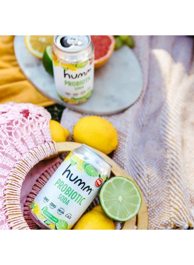 Humm Humm Sparkling Probiotic Lemon Lime Soda - Zero Sugar, Zero Calorie, 2 Billion Probiotics - Vitamin C, D, and B12-12 fl oz (Pack of 12) - Image 3
