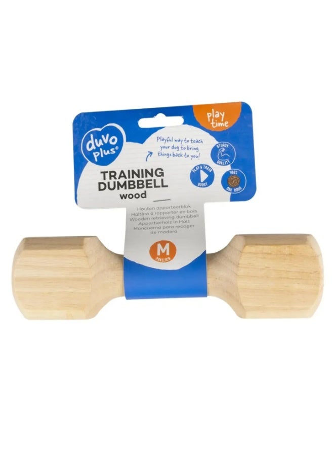 Duvo + Duvo+ Wooden Retrieving Dumbbell Dog Toy - 20cm - Image 2