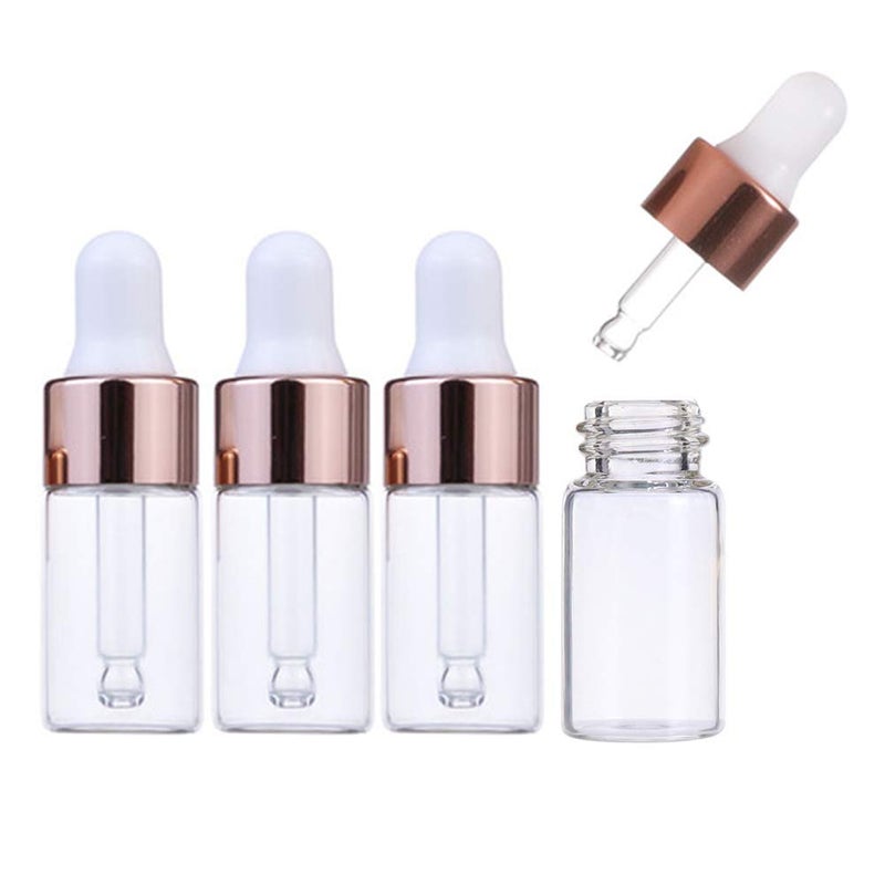glasstore Glass Dropper Bottles,50 Packs Essential Oil Dropper Bottle Clear Glass Vials Sample Dropper Bottle Perfume Cosmetic Liquid Containers With Glass Eye Dropper (3ml) - Image 5