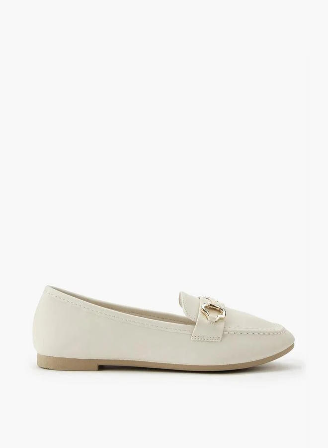 Flora Bella By Shoexpress Flora Bella Metallic Accent Slip-On Loafers