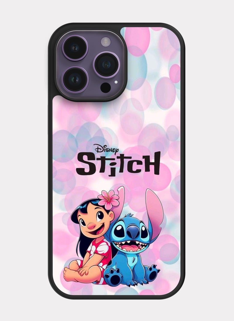 بكسلات كفر ايفون 14 برو ماكس كرتون ليلو و ستيتش - Image 1