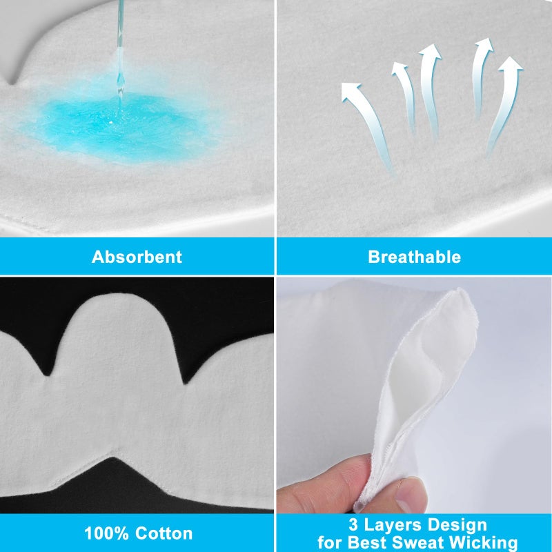 KimYoung Brushed Cotton on Both Sides - Bra Liners for Sweating Rash Boob Sweat Liner Cotton Pads â€“ 3PCS - Image 3