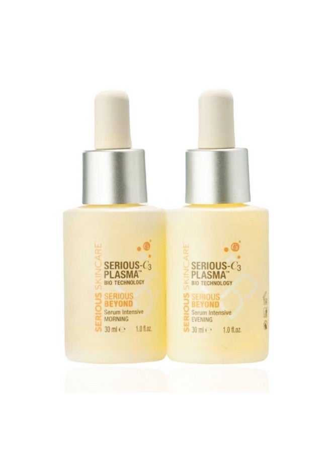 Serious Skincare Serious Beyond Facial Treatment Set Intensive Morning 1 Oz. And Evening 1 Oz. Serums Visibly Improves Fine Lines Wrinkles And Skin Texture On The Face And Neck - Image 1