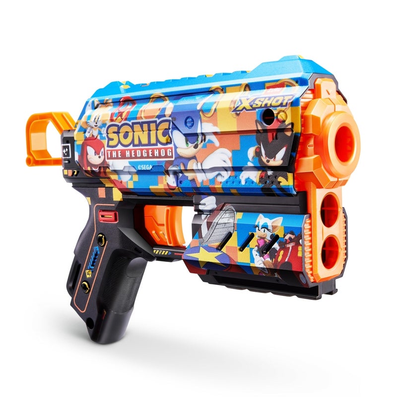 Zuru - X-Shot Skins Flux Sonic The Hedgehog Race Team with 8 Soft Bullets - 36648H - Image 3