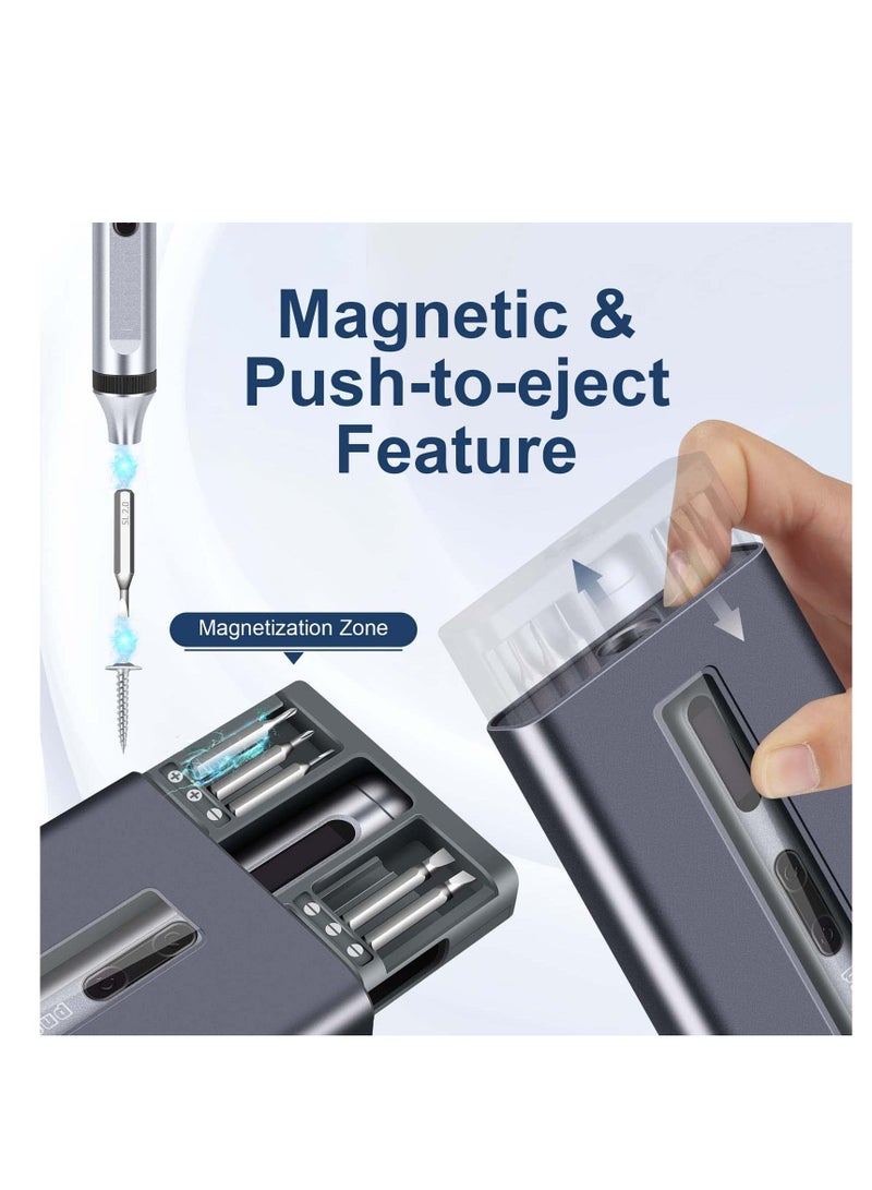 Y&D 51 in 1 Mini Electric Precision Screwdriver Set USB-C Rechargeable Portable Cordless with 48 Magnetic Bits - LED Lights for Repair Tool Laptop Phone PC Camera  - Image 3