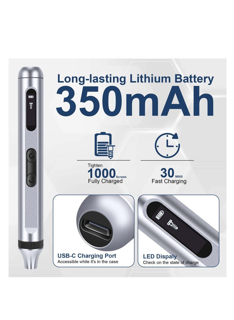 Y&D 51 in 1 Mini Electric Precision Screwdriver Set USB-C Rechargeable Portable Cordless with 48 Magnetic Bits - LED Lights for Repair Tool Laptop Phone PC Camera  - Image 4