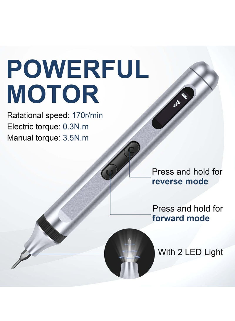 Y&D 51 in 1 Mini Electric Precision Screwdriver Set USB-C Rechargeable Portable Cordless with 48 Magnetic Bits - LED Lights for Repair Tool Laptop Phone PC Camera  - Image 2