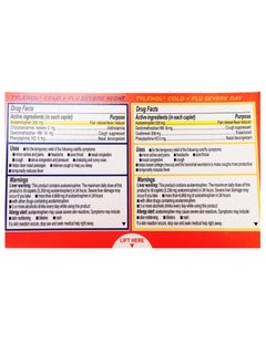 TYLENOL Cold Plus Flu Severe For Day And Night, 24 Caplets  - Image 2