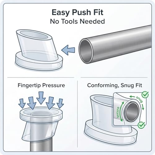APAV juhla Silicon Rubber Pad for 1.5 inch Round Pipe I Set of 4 (White) - Image 3