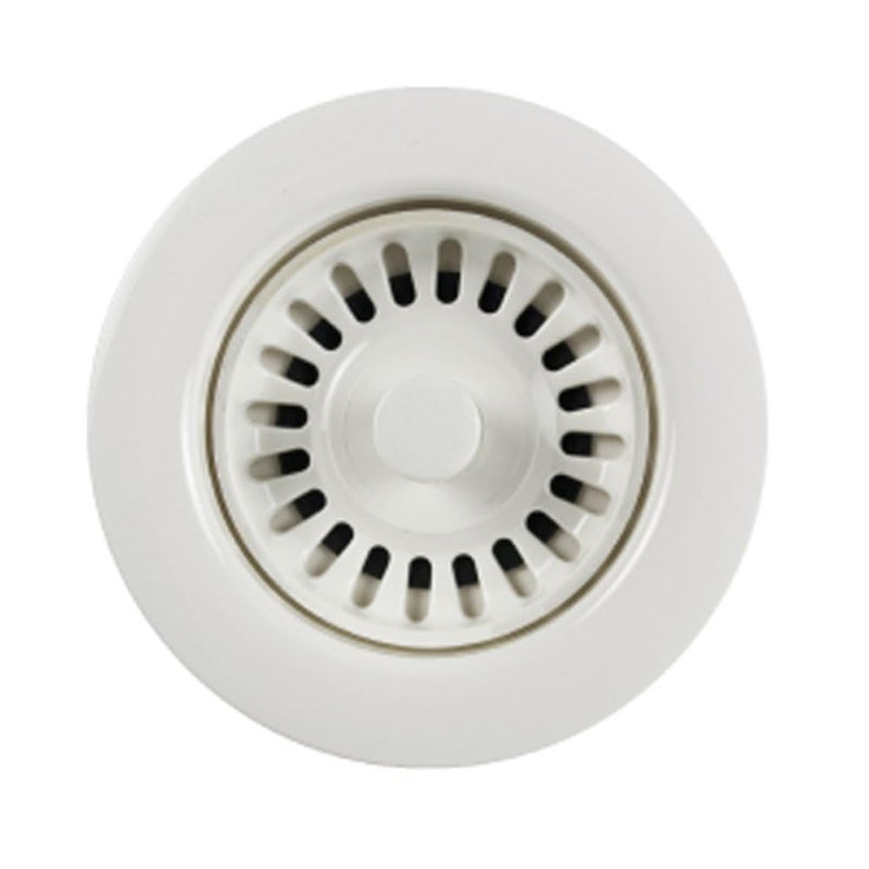 Houzer 190-9261 - 3-1/2 Inch Polar White Kitchen Sink Basket Strainer, Durable Food Catcher Stopper for Metal Kitchen Sink, Ideal for Filtering Waste and Preventing Clogs - Image 3