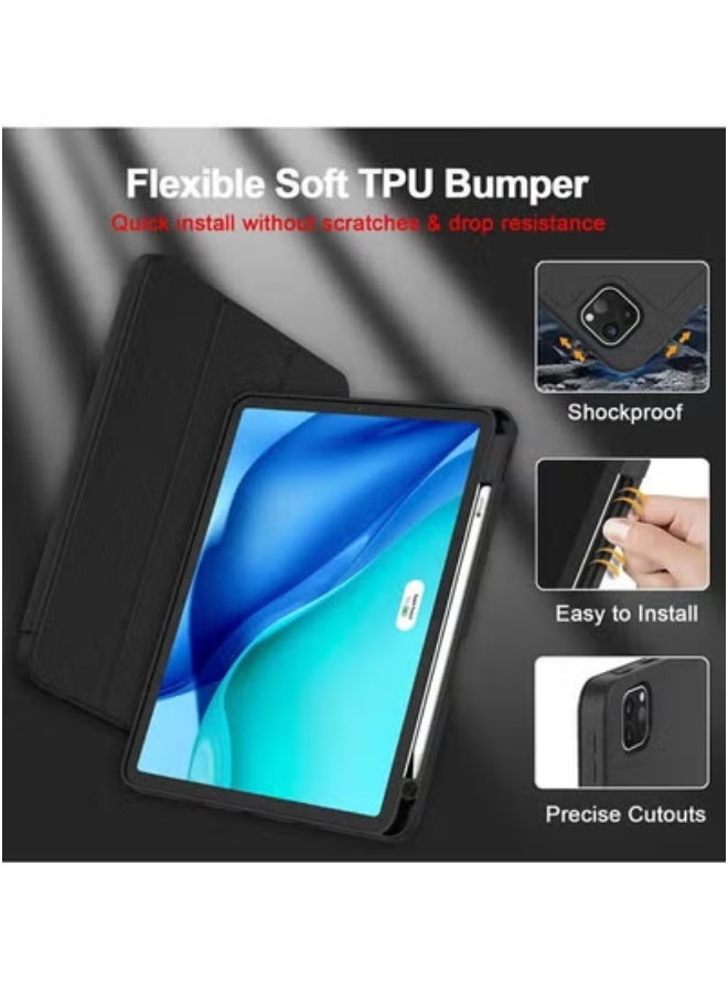 JAJEEK New iPad Pro 11 Inch Case Black Compatible with 2022 4th Gen, 2021 3rd Gen, 2020 2nd Gen Models | Smart Protective Case with Built-In Pencil Holder Supporting Auto Wireless Charging for 2nd Gen Apple Pencil | Touch ID & Auto Wake/Sleep Functionality - Image 5