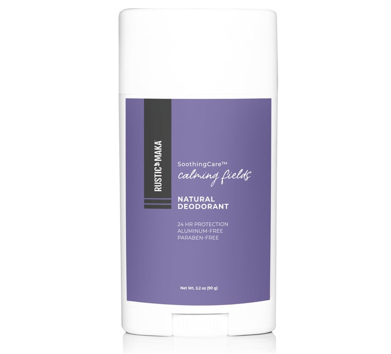 Rustic MAKA Natural Deodorant  Calming Fields  AluminumFree  ParabenFree  Baking SodaFree  CrueltyFree  OdorNeutralizing with Lavender  Mint  For Women  Men