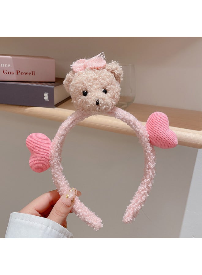 Animal Ear Headbands Pink care bear Halloween Costume Accessories Cute Fancy Headwear for Girls & Women - Image 1