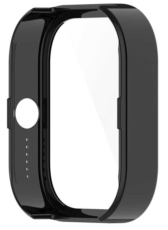 Case Compatible with CMF by Nothing Watch Pro, Full Coverage Slim Hard Case Protective Bumper Built-in Tempered Glass Screen Protector Shell for CMF by Nothing Watch Pro (Black)