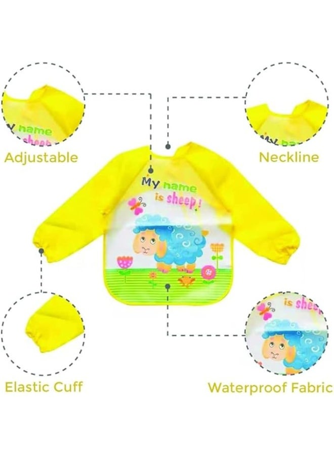 Generic Baby Food Bib Waterproof Long Sleeve Washable Cute sheep Shape  for Toddlers 6-36 Months M57-858  - Image 2