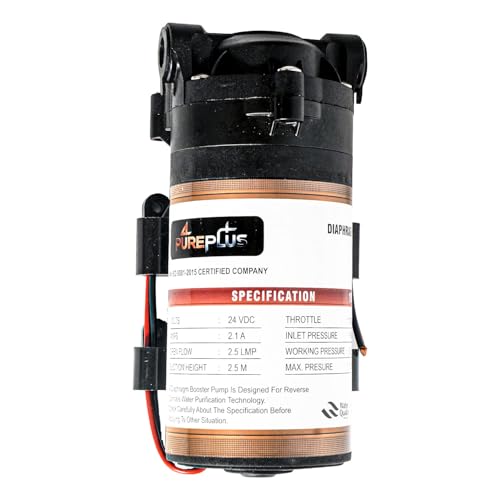Pure Plus Pureplus Complete Ro Purifier Filter Service kit Of 80 GPD Membrane Water With All Accessories Service kit with Booster Pump and SMPS Solid Filter Cartridge (0.6, Pack of 25) - Image 2