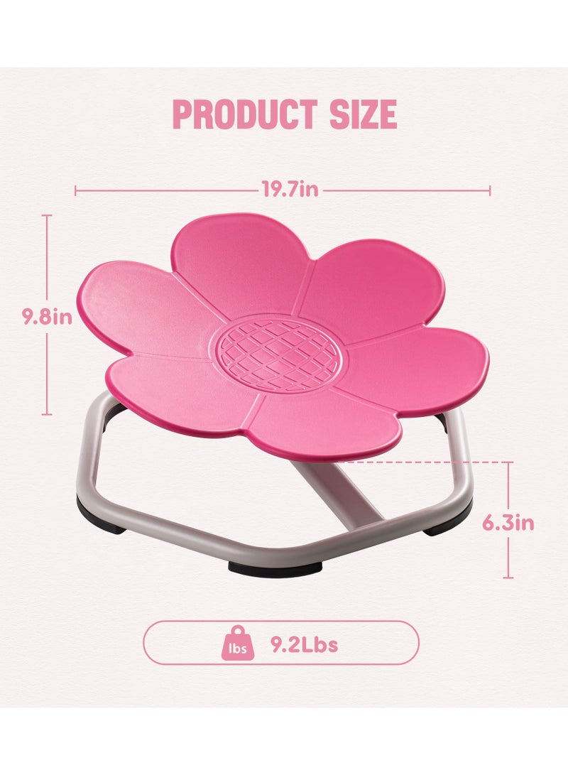 XiuWoo Kids Sensory Swivel Chair, Autism Kids Swivel Chair with Non-Slip Design, Training Body Coordination, Flower Shape Wobble Chair, No Assembly, Pink - Image 5