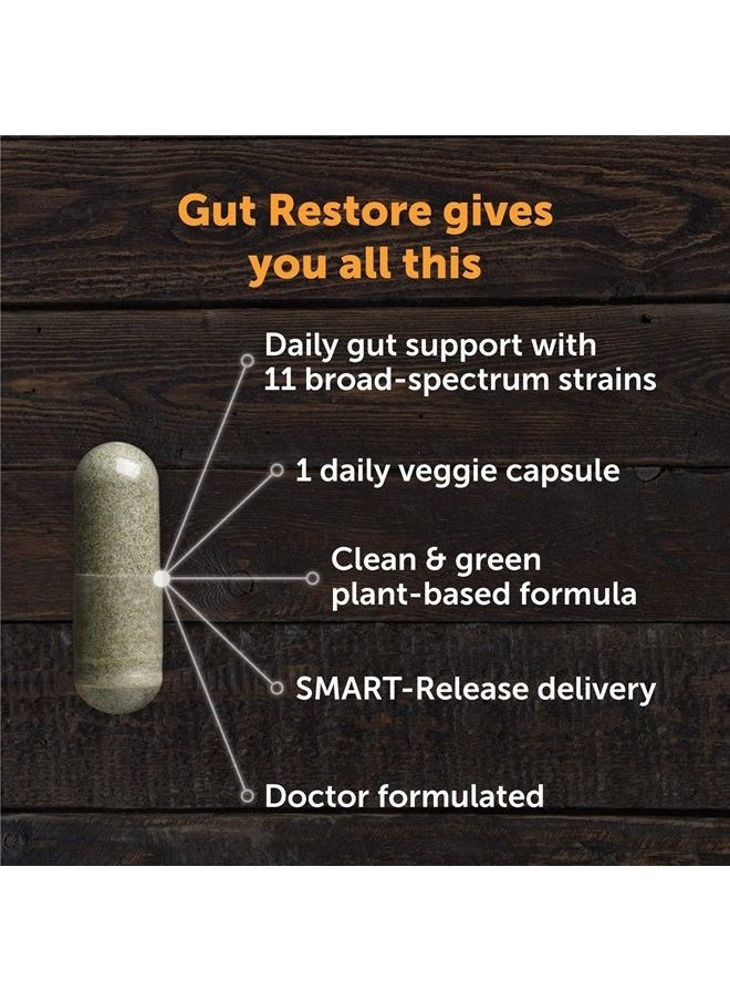 Healthy Directions - Dr. Drew Sinatra's LifeBiome Gut Restore, Everyday Microbiome Probiotic with Fermented Botanicals, 11 Multi Strains, 30 Once-Daily Capsules, Vegetarian, Soy-, Dairy-, and Gluten Free - Image 1