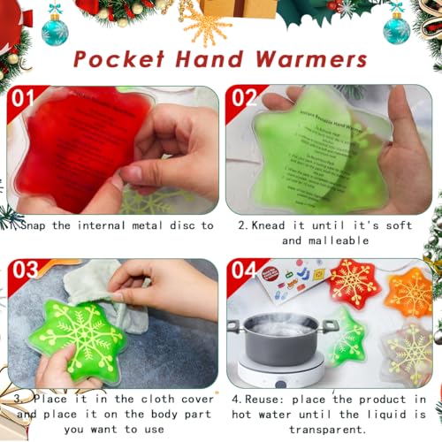 Couleurs Reusable Snap Heat Pack, Click Hand Warmers for Camping, Outdoor, Indoor, Working, Studying (Christmas Star) - Image 2