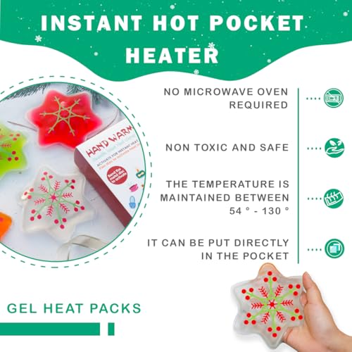 Couleurs Reusable Snap Heat Pack, Click Hand Warmers for Camping, Outdoor, Indoor, Working, Studying (Christmas Star) - Image 4