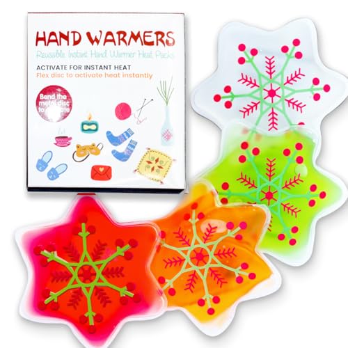 Couleurs Reusable Snap Heat Pack, Click Hand Warmers for Camping, Outdoor, Indoor, Working, Studying (Christmas Star) - Image 1