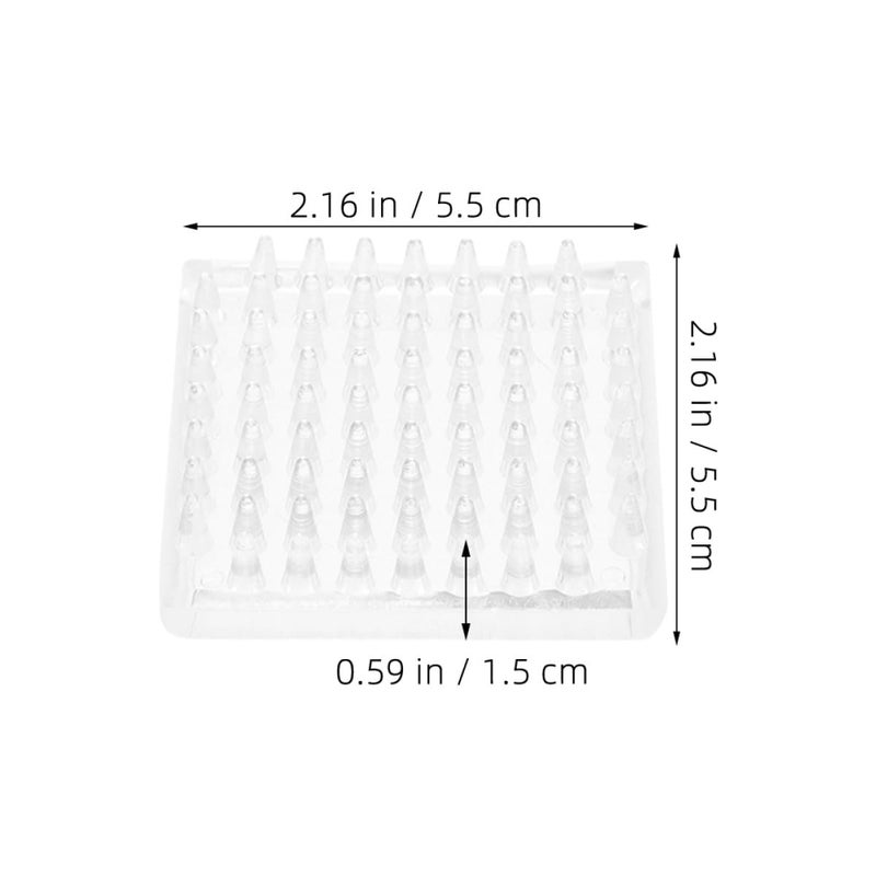 6Pcs Square Carpet Protector Cups Spikes Non Slip Furniture Floor Protectors For Chair Sofa Legs 48mm Sturdy Carpet Cover Pads - Image 3