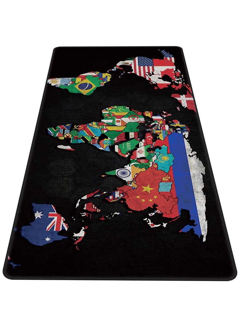 Fabienne Large Mouse Pad Extended Gaming Mouse Pad 90x40cm Non-Slip Rubber Base World Map Mouse pad Office Desk Mat Desk Pad Smooth Surface for Precision Gaming & Work Multicolor - Image 3