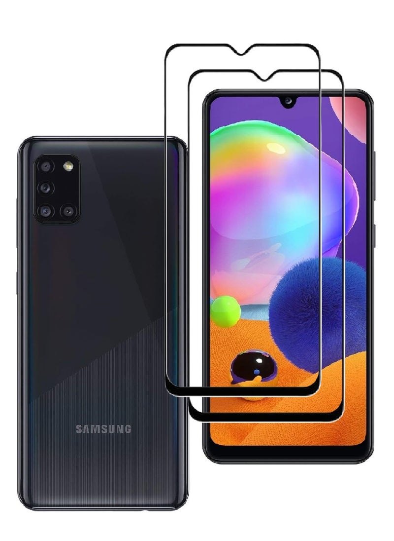 AINA 2 Pieces Tempered Glass Screen Protector 5D Designed For Samsung Galaxy A31 Full Glue Edge to Edge Full Screen Coverage And Bubble Free - Image 1