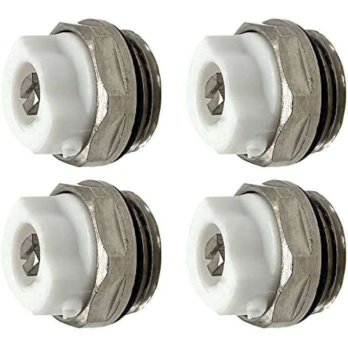 MANUAL RADIATOR AIR VENT BLEED PLUG VALVE 1/2" BSP 1/2 INCH PACK OF 4 - Image 1