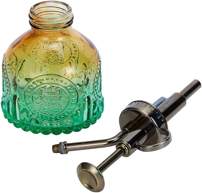 Ebristar Glass Plant Mister Spray Bottle, Vintage Plant Spritzer, Succulent Watering Bottle with Top Pump, Small Plant Sprayer Mister Watering Can for Indoor Outdoor Houseplant - Green Brown Gradient - Image 2