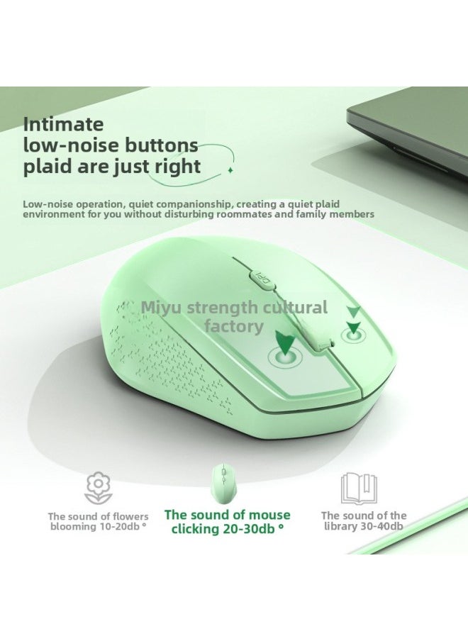Generic Wireless Mouse Girls Office Silent Silent Rechargeable For Lenovo Asus HP Dell Computer T2025-Specification:Snow White/single Mode [2.4g Wireless Version]-charging/silent Button  - Image 5