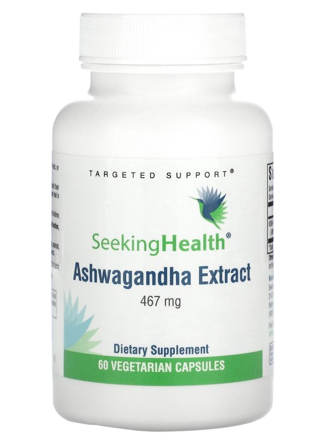 Seeking Health Ashwagandha Extract 467 mg 60 Vegetarian Capsules 