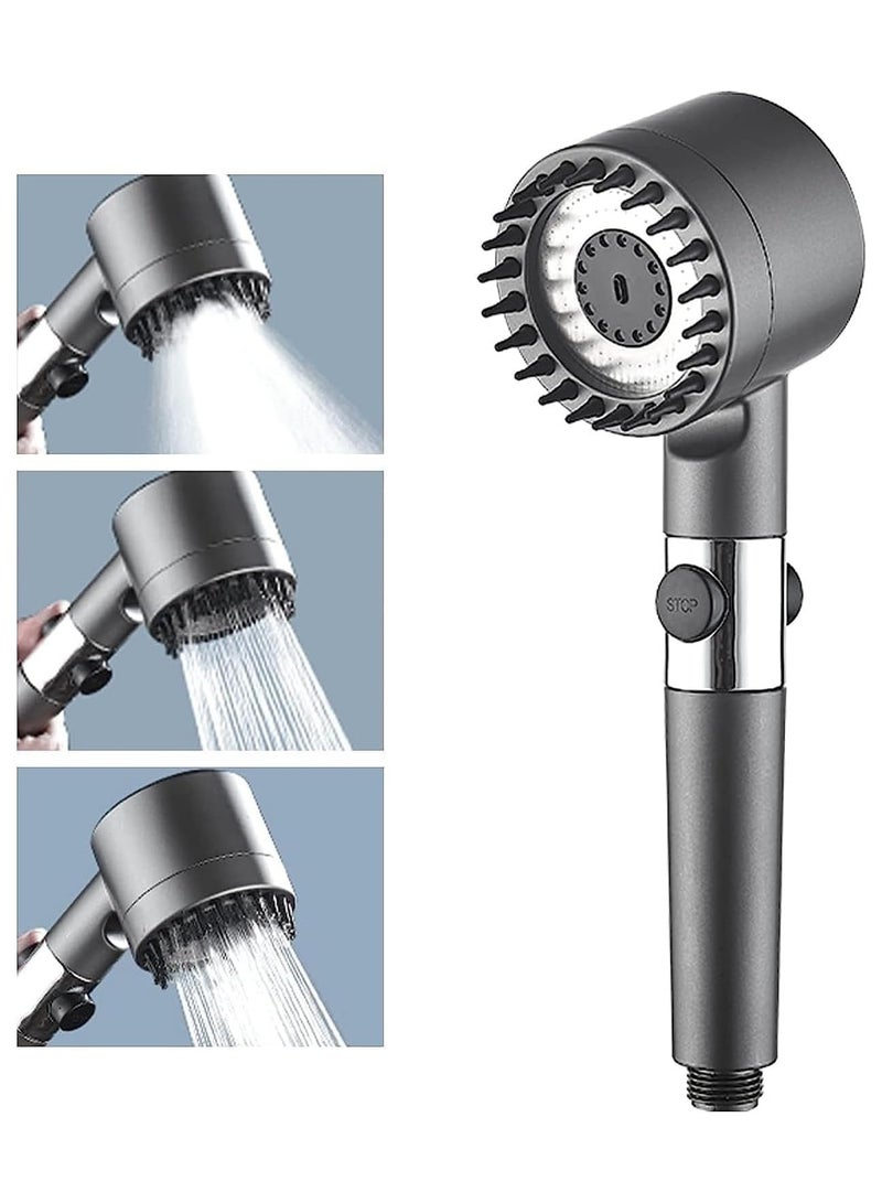 DubaiGallery High Pressure Massage Rain Shower Head 3 Modes with Adjustable Filter Boost Shower Set Hose Holder Bathroom Accessories - Image 2