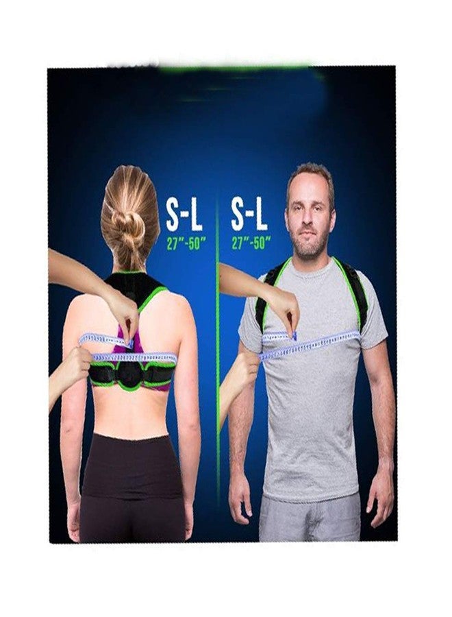 RD MALL Polyester Therapy Posture Corrector Body Belt Brace Shoulder Support (Green & Black) - Image 5