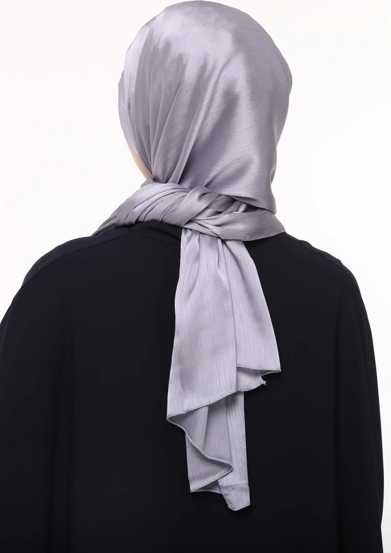 التوبة Women's Plain Shiny Luxury Yoryo Satin Chiffon Evening Dress Janjan Shawl