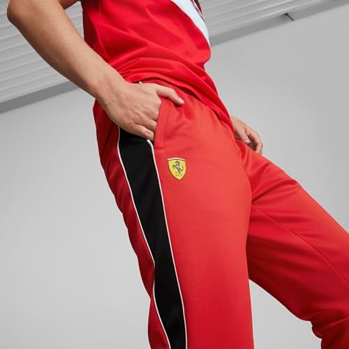 PUMA Men's Standard Scuderia Ferrari Race MT7 Track Pants, Rosso Corsa, Small - Image 3