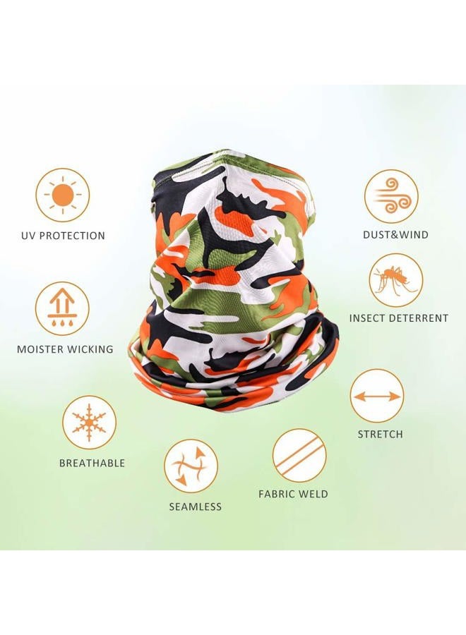 MASTOP 6 Pieces Sun UV Protection Face Mask Neck Gaiter Windproof Scarf Sunscreen Breathable Bandana Balaclava for Sport Outdoor (Camouflage) - Image 3