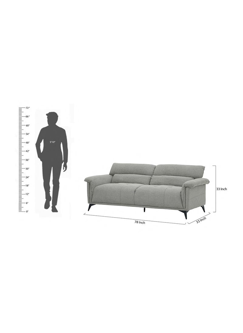 ROYALOAK Royaloak Romen Fabric 3 Seater Sofa | Fabric Upholstery | Pocket Springs | Comfortable Seating Space | Sofa 3 Seater  - Image 2