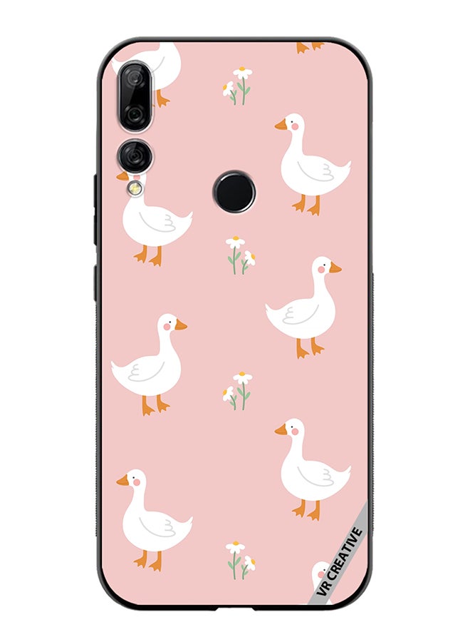 VR CREATIVE Protective Case Cover For Huawei Y9 Prime 2019 Cute White Swan Goose Design Multicolour - Image 1