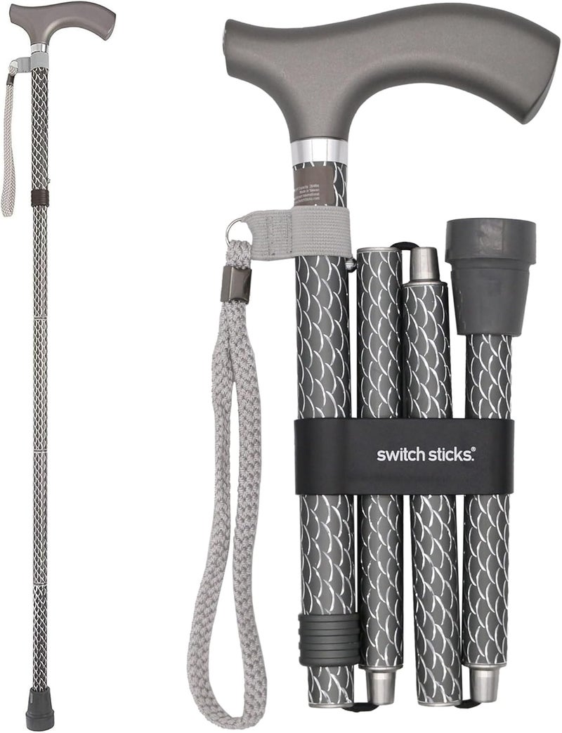Switch Sticks Walking Cane for Men or Women, Foldable and Adjustable from 32-37 Inches, FSA and HSA Eligible - Image 1