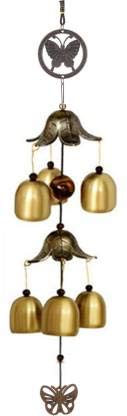 Qwick Click Brass Dream Catcher Wind Chimes for Balcony Home Decoration Positive Energy Fengshui Hanging Bell with Sound Bell Kids Room Loves Gift Feng Shui Wood Windchime(24 inch, Gold) - Image 5