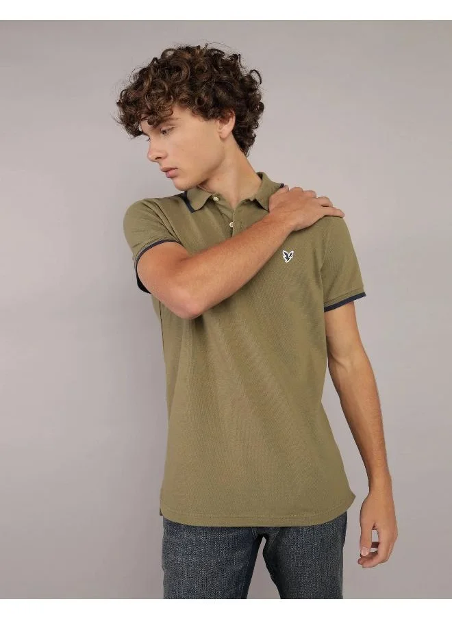 امريكان ايجل AE Tipped Flex Pique Polo Shirt