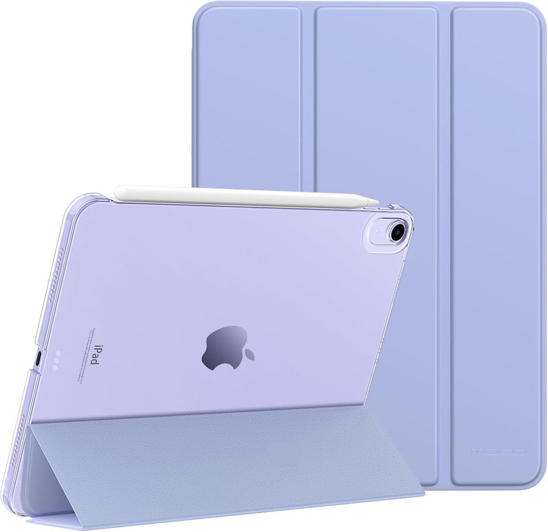 MoKo for iPad Air 11 Inch Case 7th/6th Generation M3/M2 2025/2024, iPad Air 5th/4th Gen Case 2022/2020 10.9 Inch, Slim Hard PC Translucent Back Shell Cover, Support Touch ID, Lavender Purple - Image 1