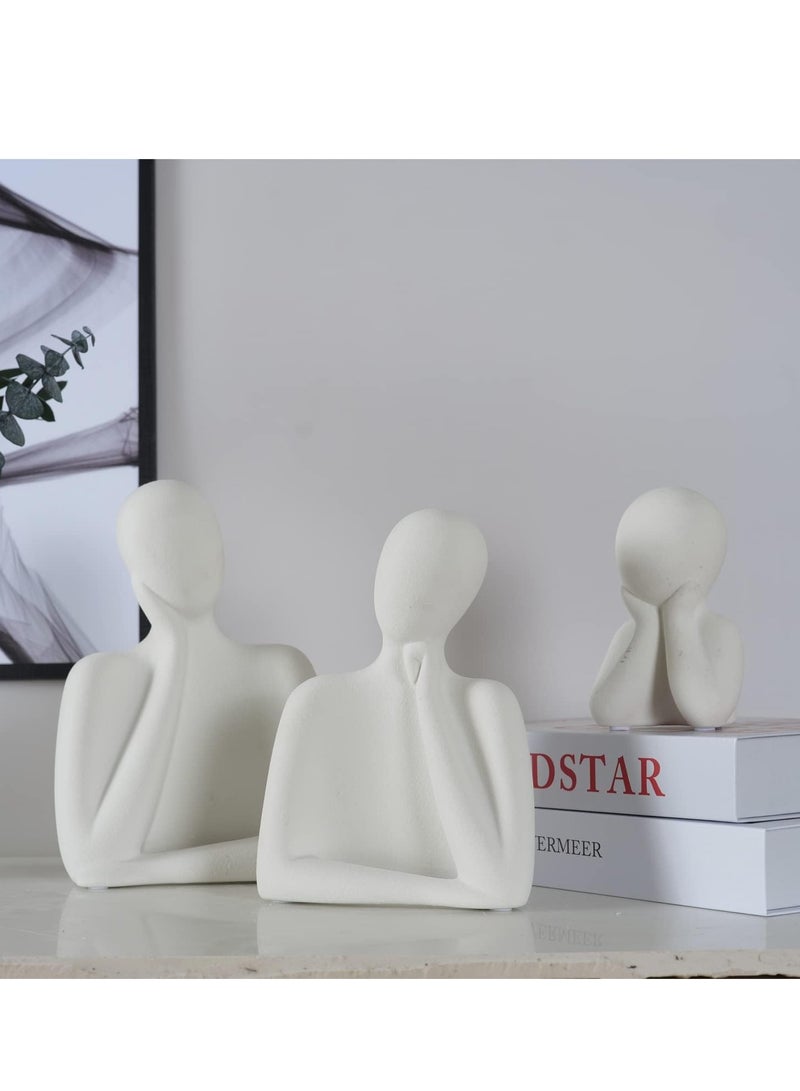 Couple And Family Statue | Thinking Solid Polyester Blend Sculpture | Small Home Decor Pieces For Living Room | Table Art Pieces  - Image 2