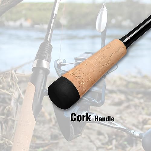 Fiblink فايبلينك 4 قطع قضيب صيد دوار متوسط من الجرافيت قضيب صيد محمول (7' متوسط) - Image 5