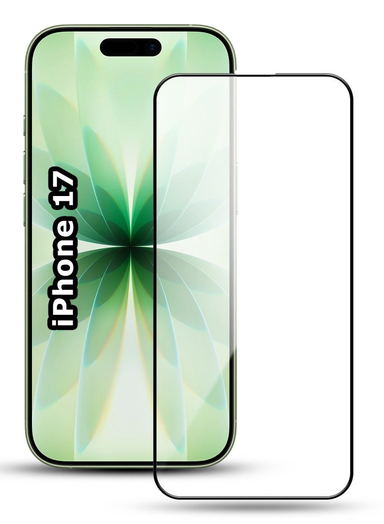 Case Up حماية شاشة لجهاز آبل آيفون 17 بحجم 6.3 بوصة، زجاج مقسى بصلابة 9H، تركيب سهل بدون فقاعات، تغطية كاملة، مقاوم للخدوش وحساس للمس - Image 1
