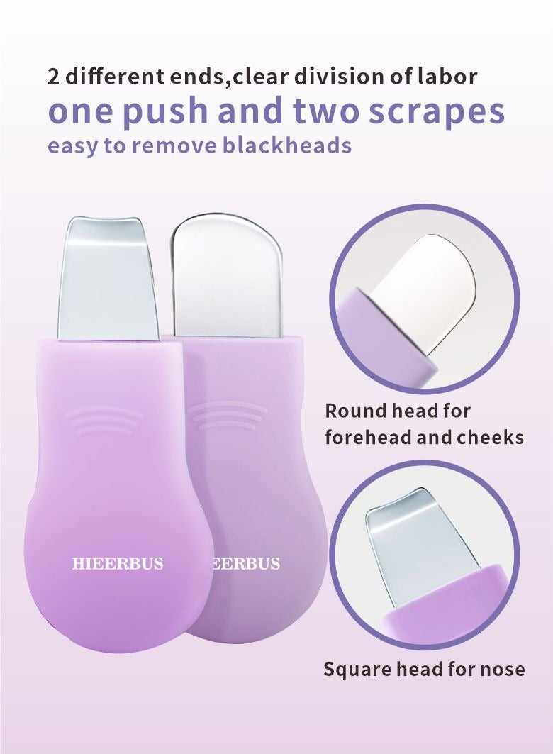 HieerBus Blackhead Remover Tool and Face Mask Applicator & Face Scrubber Set,Silicone Face Scraper for Deep Cleansing, Skin Scrubber Face Spatula, Nose Blackhead Remover, Skin Care Tool for Men and Women (Purple)  - Image 5